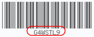 Barcode with 7 Digits Underneath